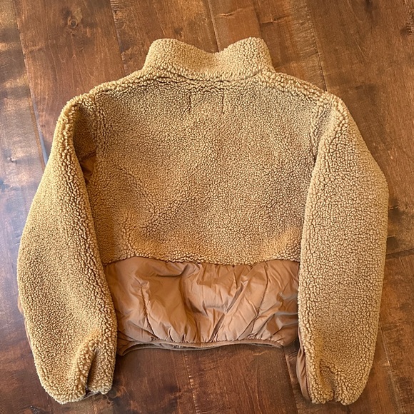 FRAME Cozy Brown Sherpa Quarter Zip Fleece size small - Picture 3 of 3